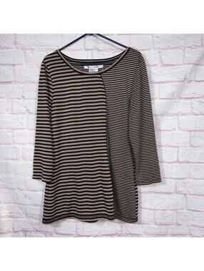 Max Studio Striped Long Sleeve Top - XL